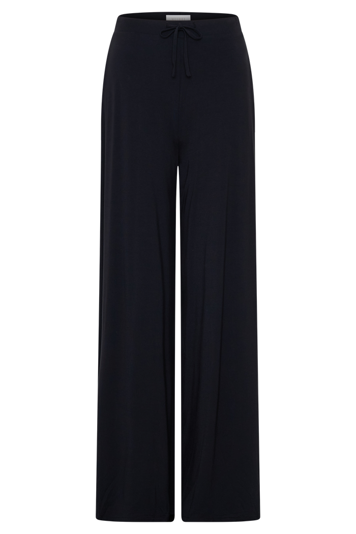Dewi Wide Leg Modal Pants - Black