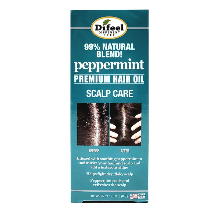 Difeel Peppermint Scalp Care Premium Hair Oil 2.5oz