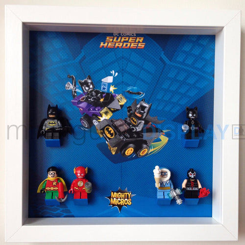 Lego Mighty Micros frame display (DC Super Heroes) - Lego Minifigures Display