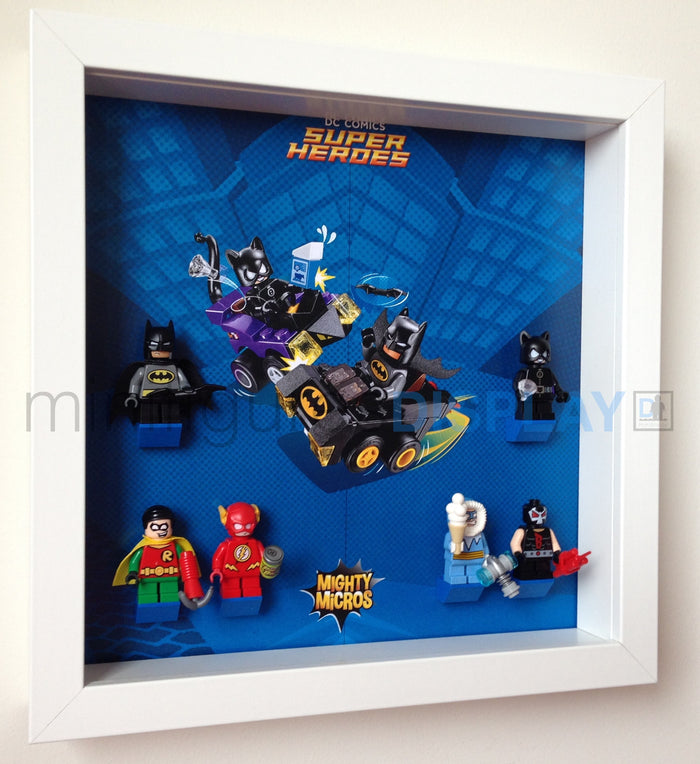 Lego Mighty Micros frame display (DC Super Heroes) - Lego Minifigures Display
