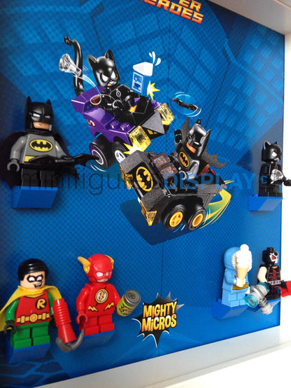 Lego Mighty Micros frame display (DC Super Heroes) - Lego Minifigures Display
