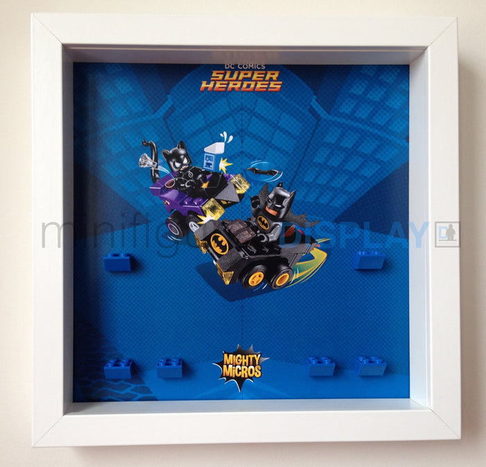 Lego Mighty Micros frame display (DC Super Heroes) - Lego Minifigures Display