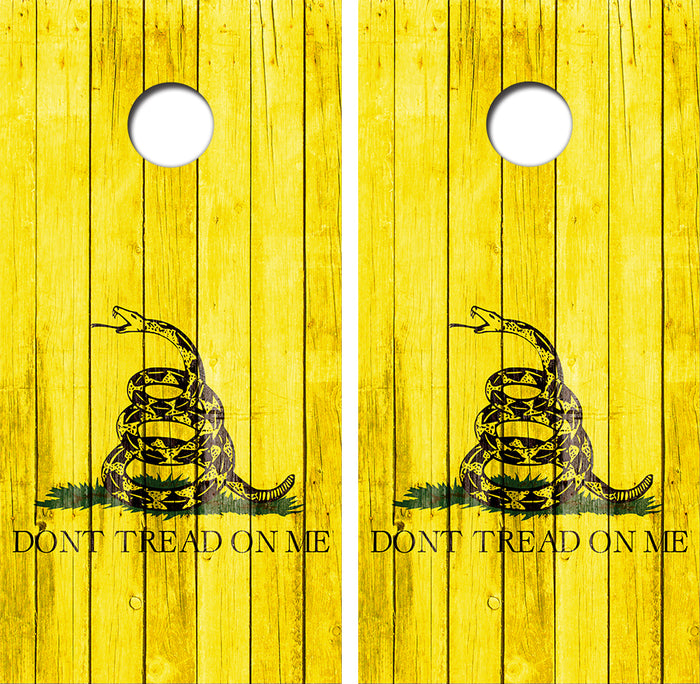 Don't Tread On Me Cornhole Design