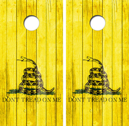 Don't Tread On Me Cornhole Design