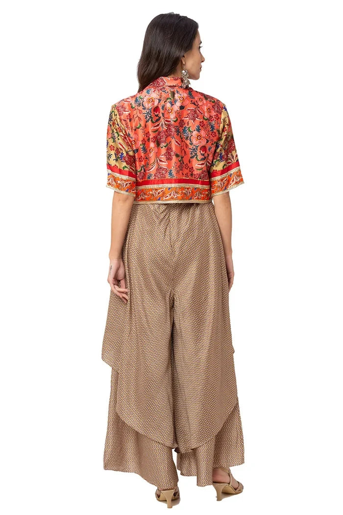 Double Layer Pant Jumpsuit With Jacket