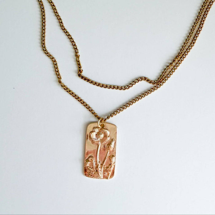 Double Poppy Necklace