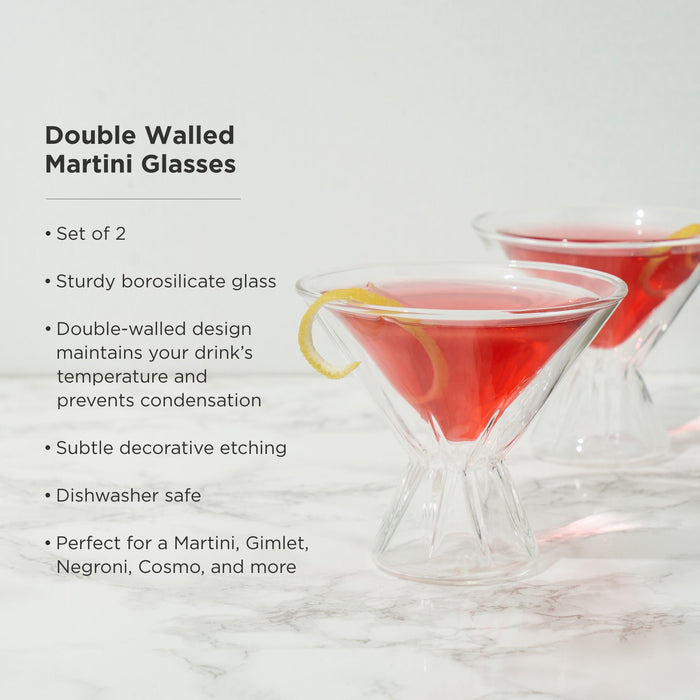 Double Walled Martini Glasses (Online Only)