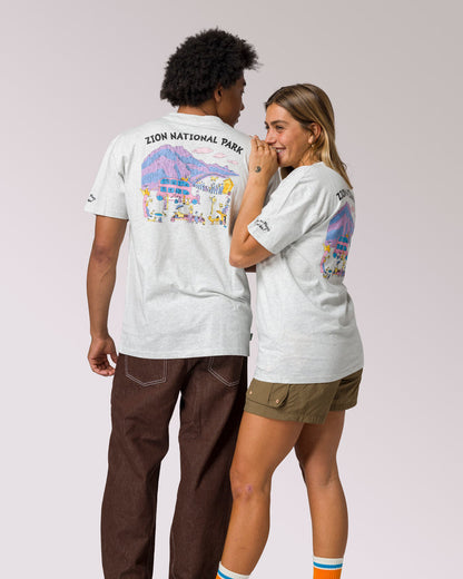 Shop Dr. Seuss x Parks Project Zion Tee Inspired by Zion National Park | heather-grey