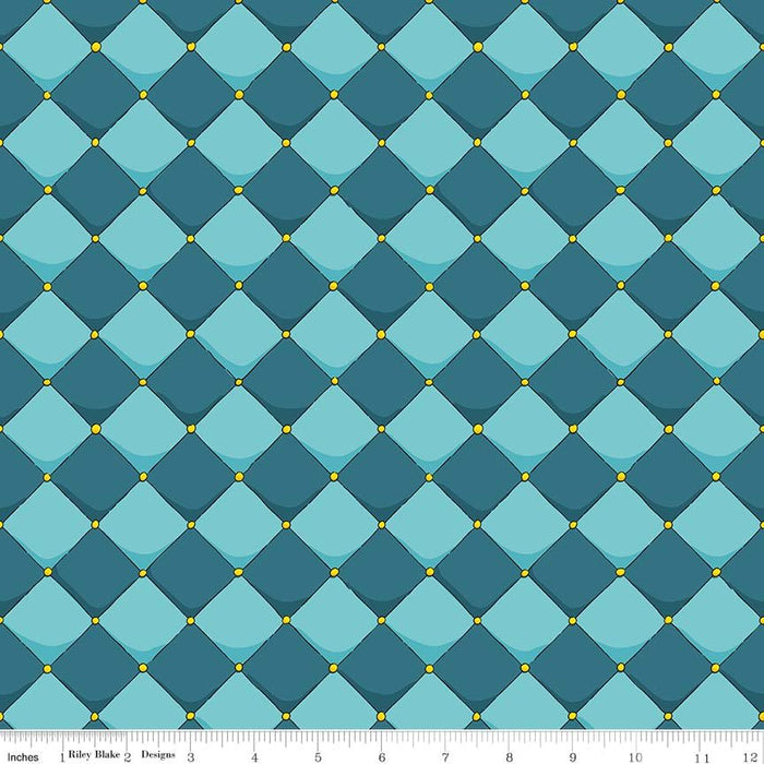 DRAGONS CHECKERED BLUE C7665-BLUE