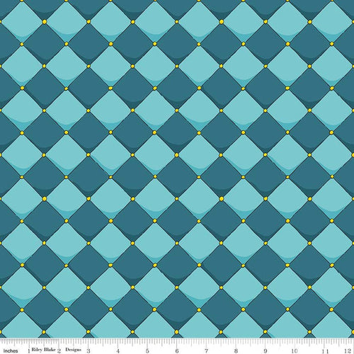 DRAGONS CHECKERED BLUE C7665-BLUE