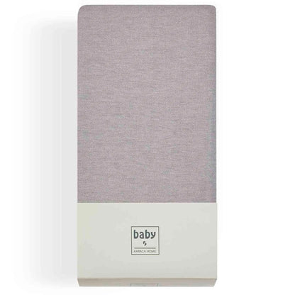 Drap-housse Karaca Home Jersey gris, 70x140 cm + 20 cm, Certifié Oeko-Tex