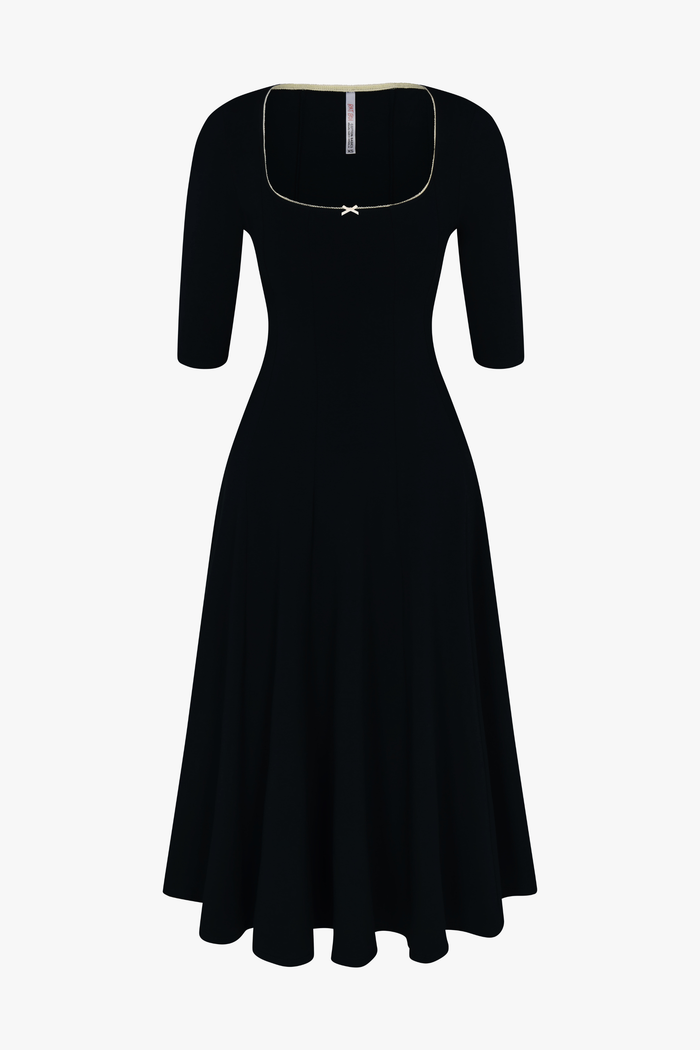 DREAM DRESS 3/4 SLEEVE IN ONYX