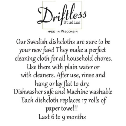 Driftless Studios - Chicks & Easter Eggs Swedish Dishcloth