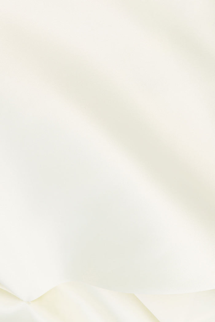 Off White Suiting One Shoulder Folded Dusk Top