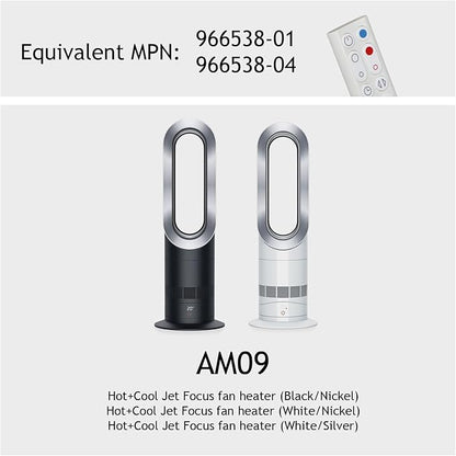 Dyson AM09 Hot | Cool Fan Heater Remote Control White 966538-01 Compatible