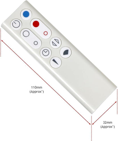 Dyson AM09 Hot | Cool Fan Heater Remote Control White 966538-01 Compatible