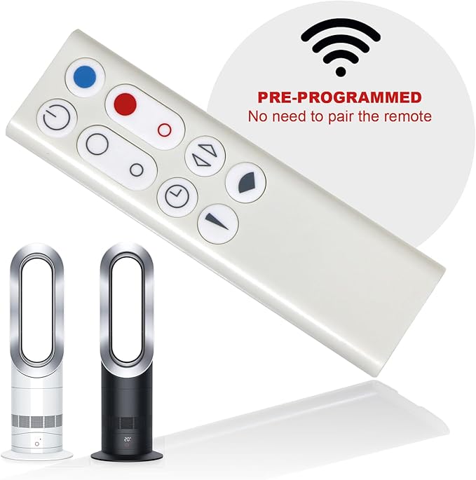 Dyson AM09 Hot | Cool Fan Heater Remote Control White 966538-01 Compatible