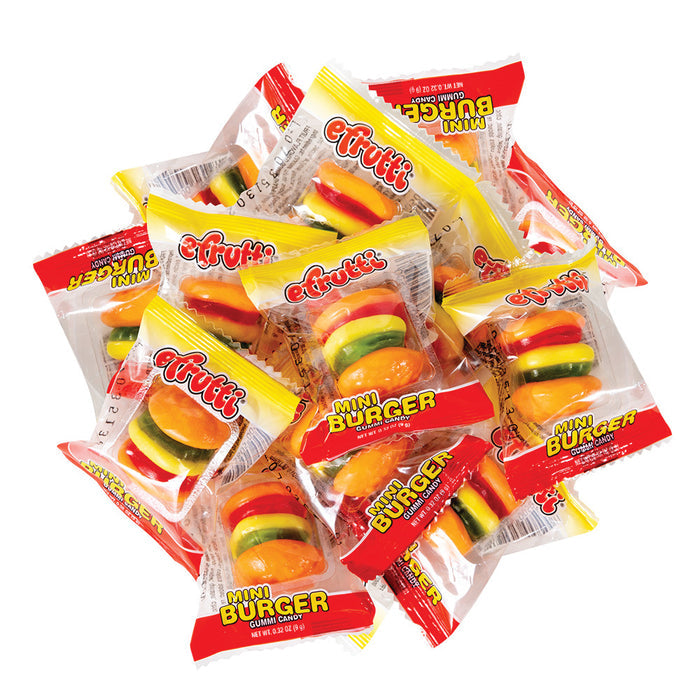 E. Frutti Mini Gummy Burger Candy - 101 Count