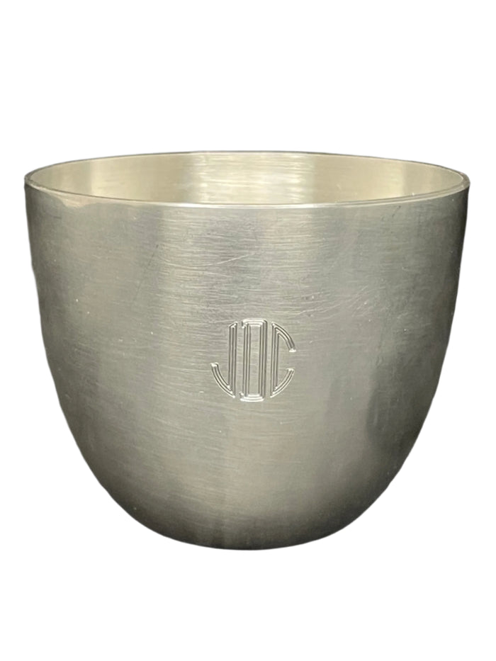 Engraved Empire Pewter Jefferson Cup "JDC".