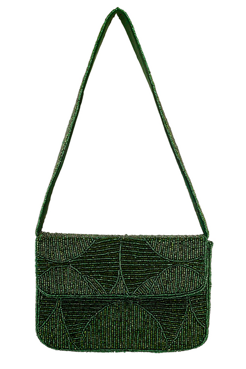 Evergreen Luxe Beaded Purse