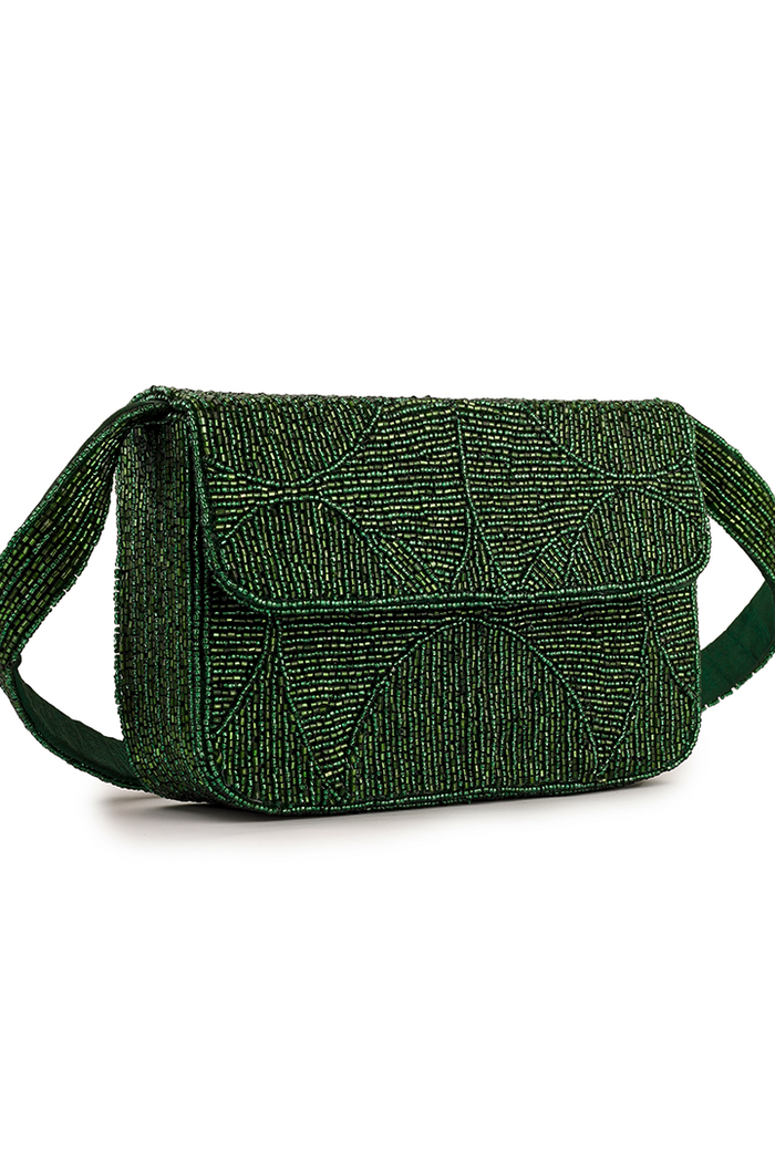 Evergreen Luxe Beaded Purse