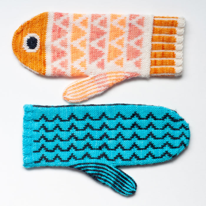Fishkins Mittens by Tellybean Knits, Stephanie Lotven - KIT