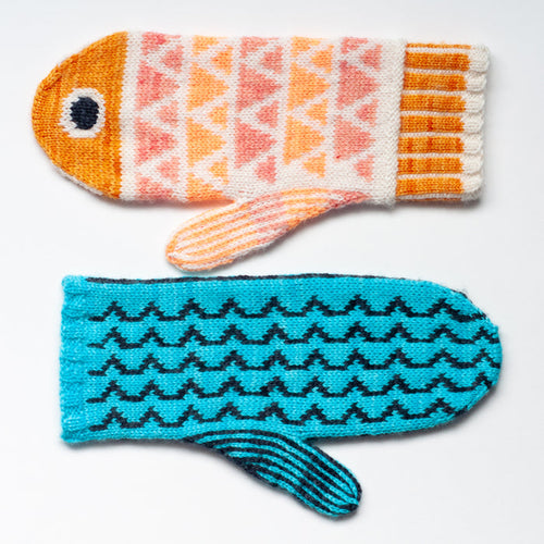 Fishkins Mittens by Tellybean Knits, Stephanie Lotven - KIT