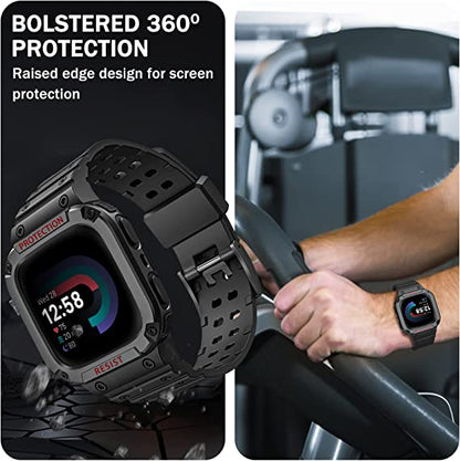 Fitbit Versa 4/3/2/1, Fitbit Sense 2/1 Sports Band with Bumper Cover | Fintie