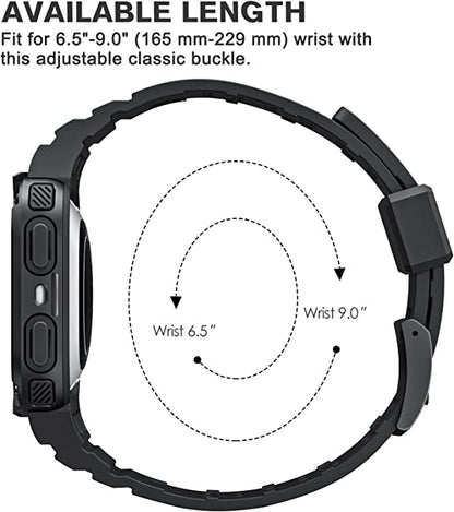 Fitbit Versa 4/3/2/1, Fitbit Sense 2/1 Sports Band with Bumper Cover | Fintie
