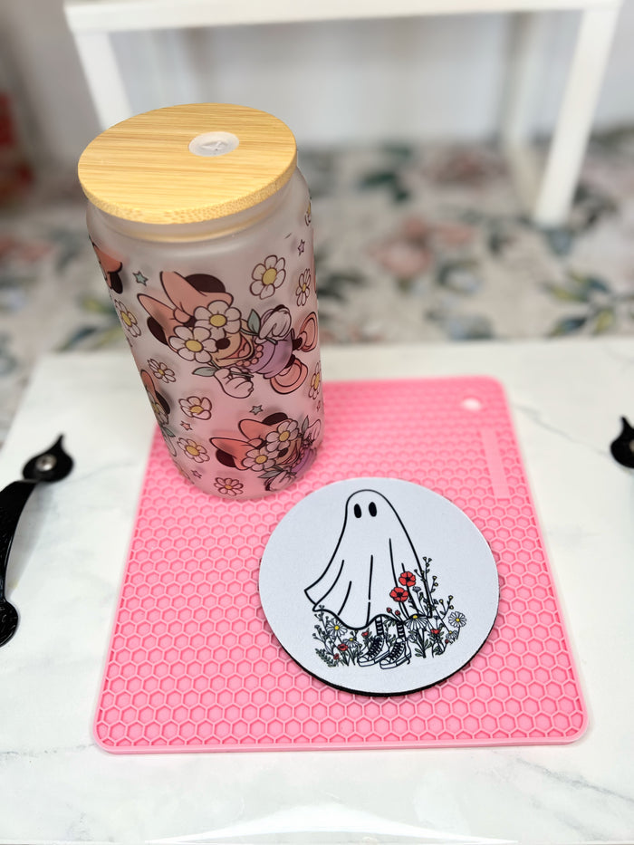 Floral Ghost Coaster