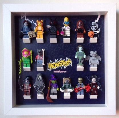 Lego Monsters series 14 minifigures frame - Lego Minifigures Display