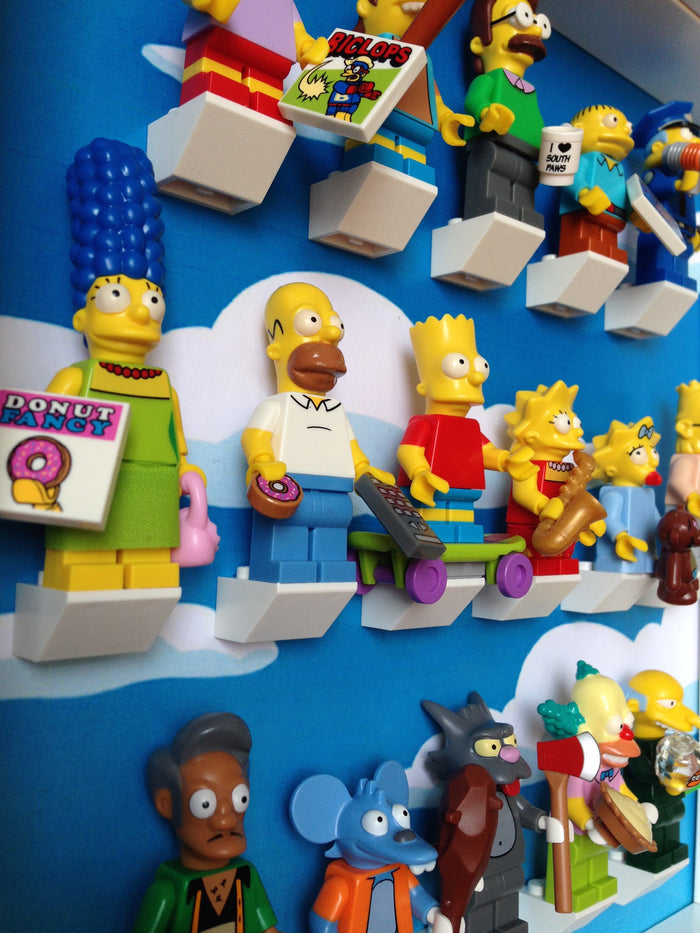 Lego Simpsons series minifigures frame - Lego Minifigures Display