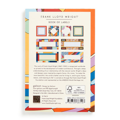 Frank Lloyd Wright Book of Labels Labels Frank Lloyd Wright