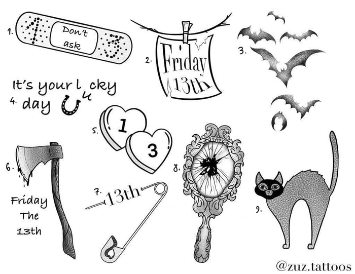Friday 13th inspired designs by Zuzanna (2024)