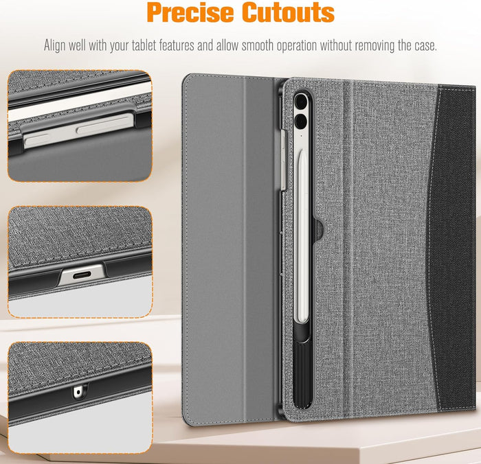 Galaxy Tab S9 FE Plus Portfolio Business Cover w/ Multiple Angles | Fintie