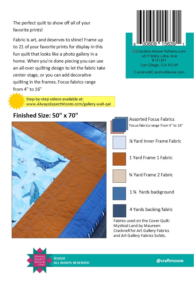 Gallery Wall Quilt - Printed Copy