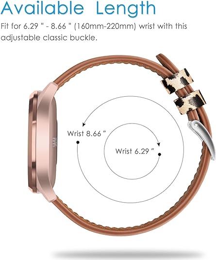 Garmin Vivoactive 5/3/Garmin Venu Sq Genuine Leather Band | Fintie