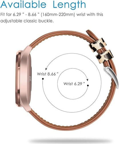 Garmin Vivoactive 5/3/Garmin Venu Sq Genuine Leather Band | Fintie