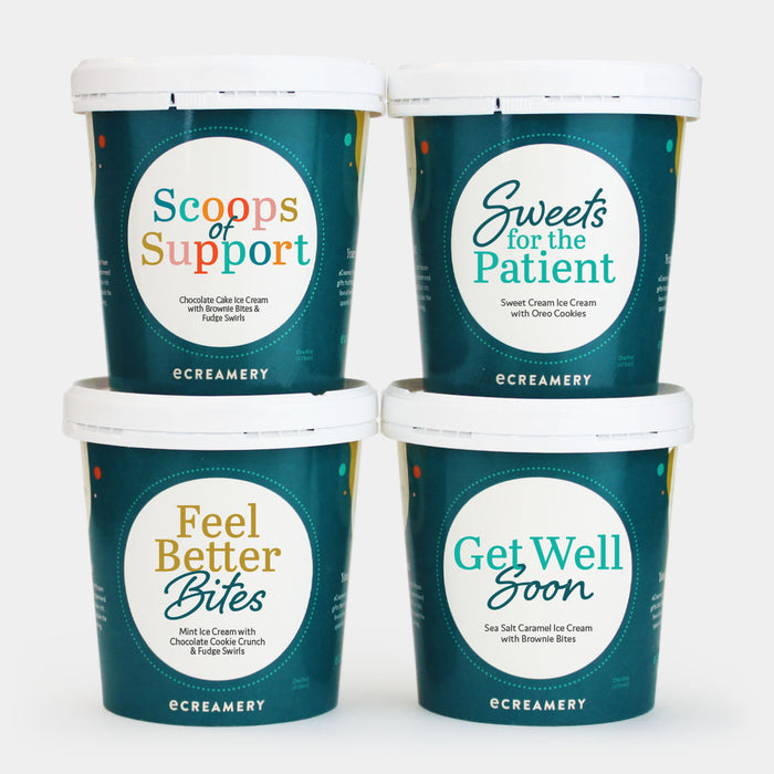 Photo of eCreamery's Get Well 4 Pint Ice Cream Gift