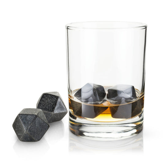 Glacier Rocks Basalt Hexagon Stone Set of 4 (Online Only)