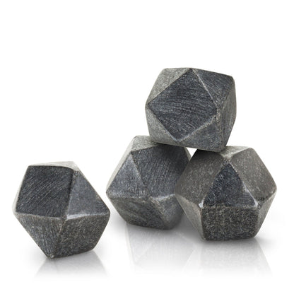 Glacier Rocks Basalt Hexagon Stone Set of 4 (Online Only)