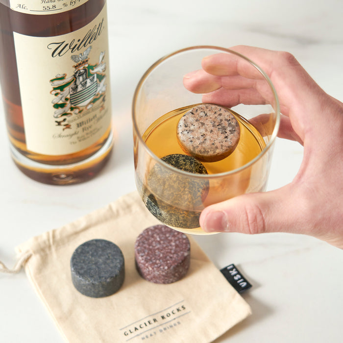 Glacier Rocks Granite Multi-Color Disks Set of 4 (Online Only)