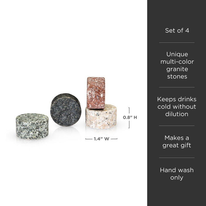 Glacier Rocks Granite Multi-Color Disks Set of 4 (Online Only)