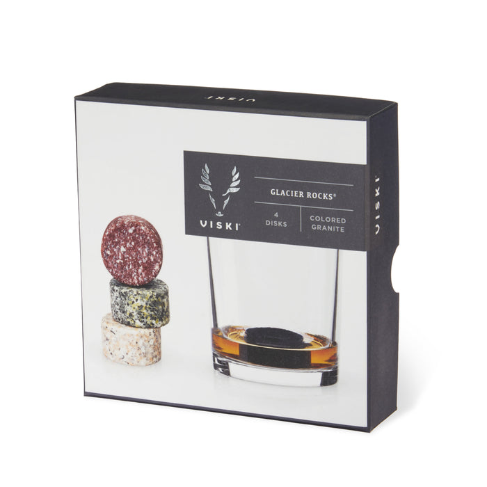 Glacier Rocks Granite Multi-Color Disks Set of 4 (Online Only)