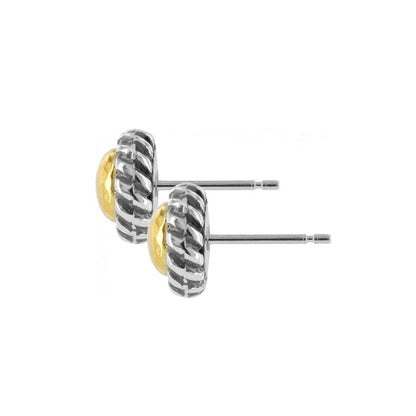 Gold Magic Mini Post Earrings side view