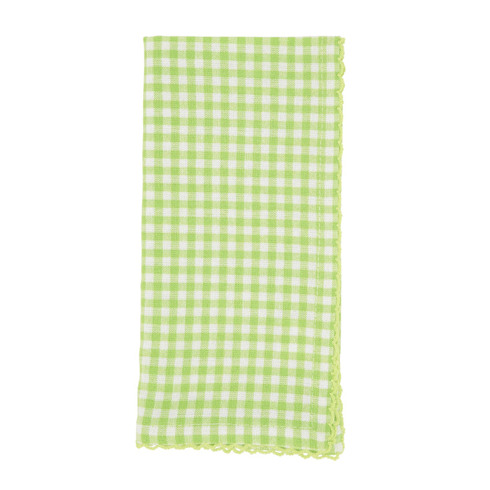 Green Gingham Napkin.