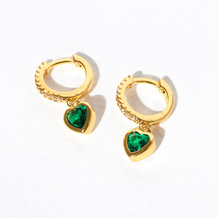 Green Goddess Dangle Hoops