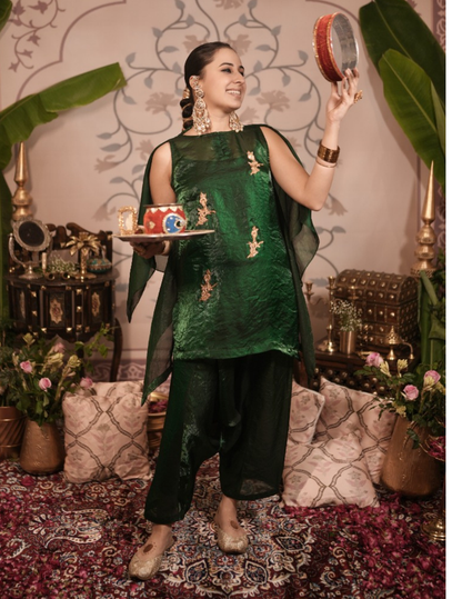 Green Tissue Silk Set