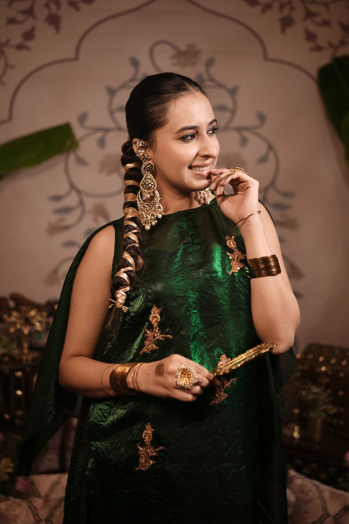 Green tissue silk set Singapore