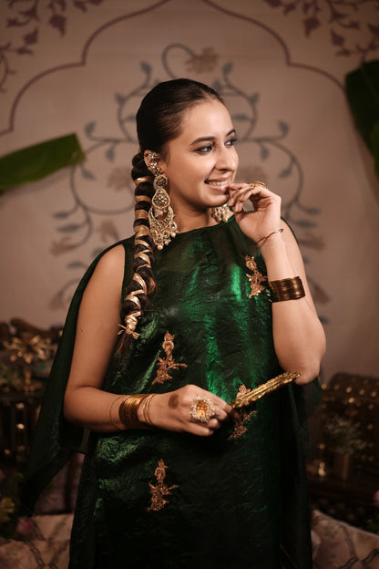 Green tissue silk set Singapore